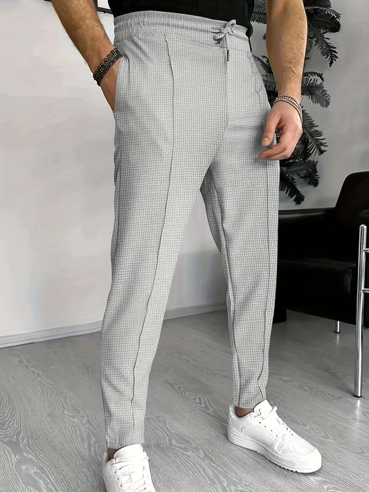 Boris | Stylish checked slim-fit trousers