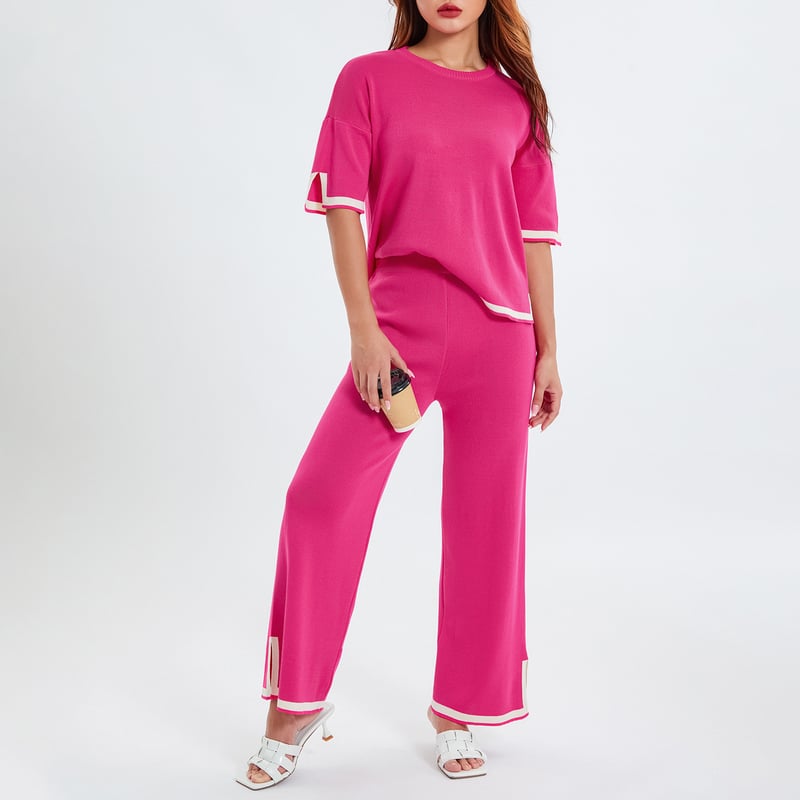 Classy Elastic Knit Lounge 2 Piece Set