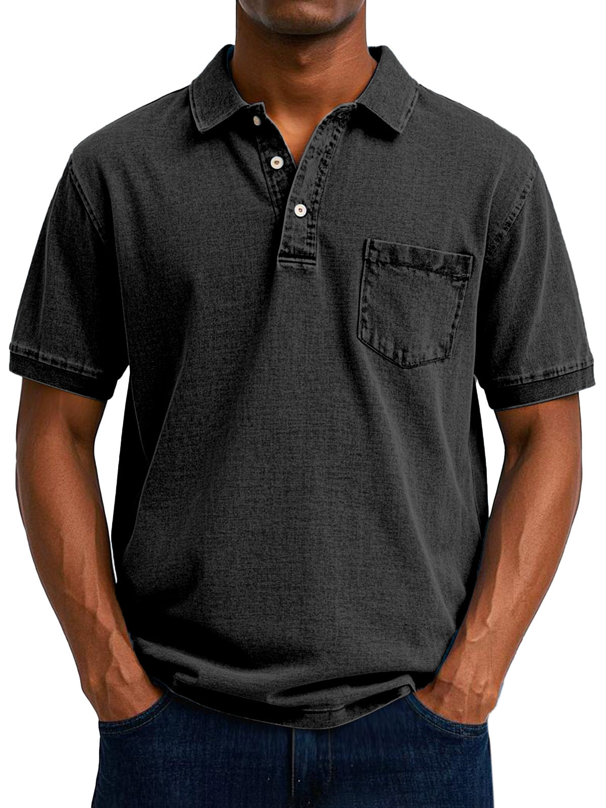 Bas - Vintage casual polo shirt for men