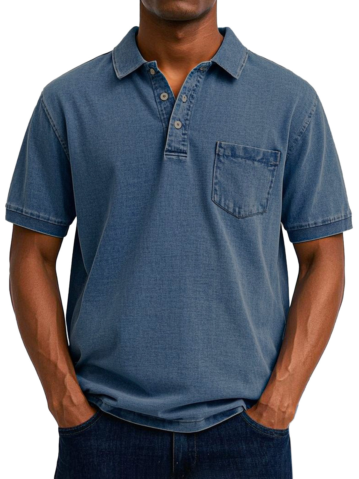 Bas - Vintage casual polo shirt for men