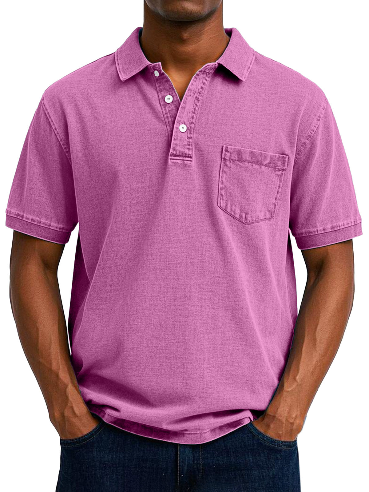 Bas - Vintage casual polo shirt for men