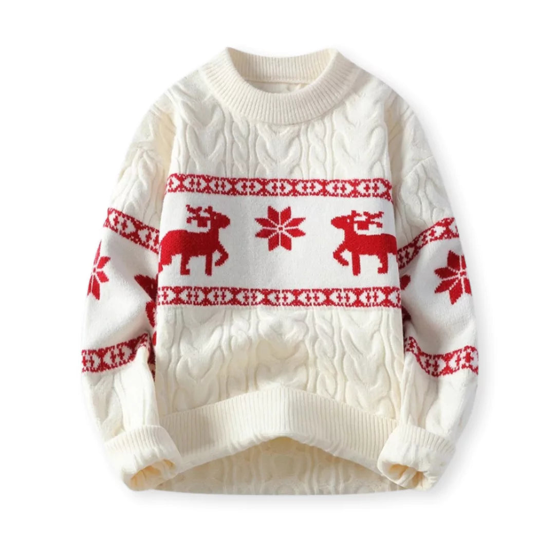 Nordica™: Luxury Christmas sweater with reindeer motif