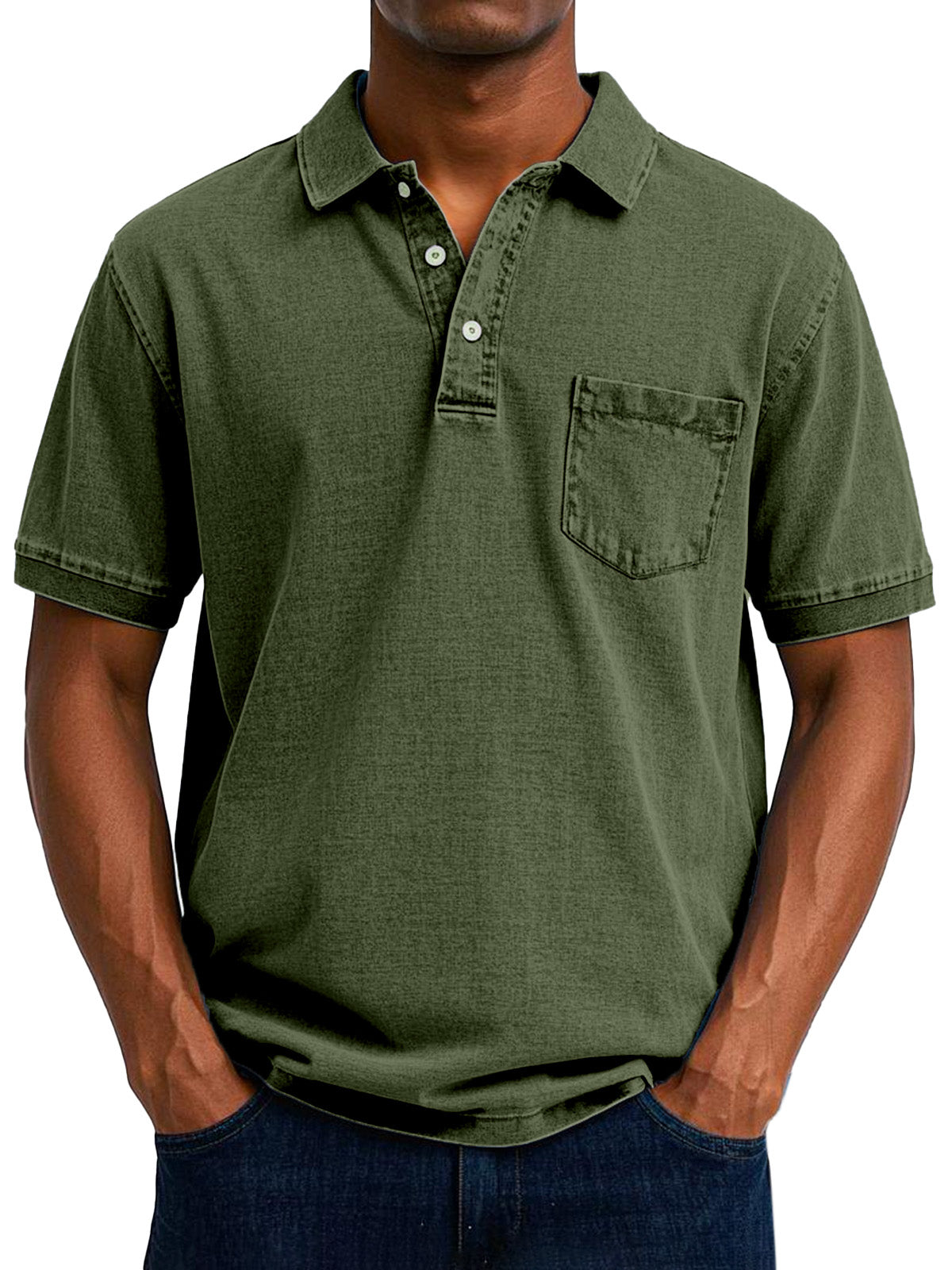 Bas - Vintage casual polo shirt for men