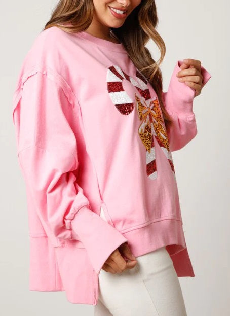 Livia™ - Sparkling Candy Cane Sweater
