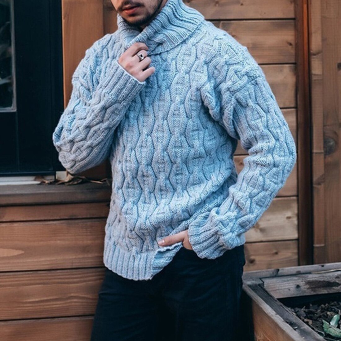 Rafe | Chunky turtleneck sweater for winter comfort
