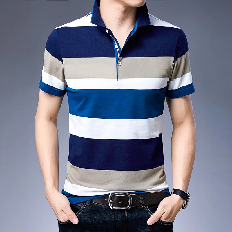 Johan | Striped Breathable Men's Polo