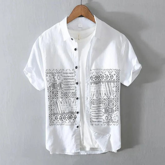Jammy | Printed linen men's shirt