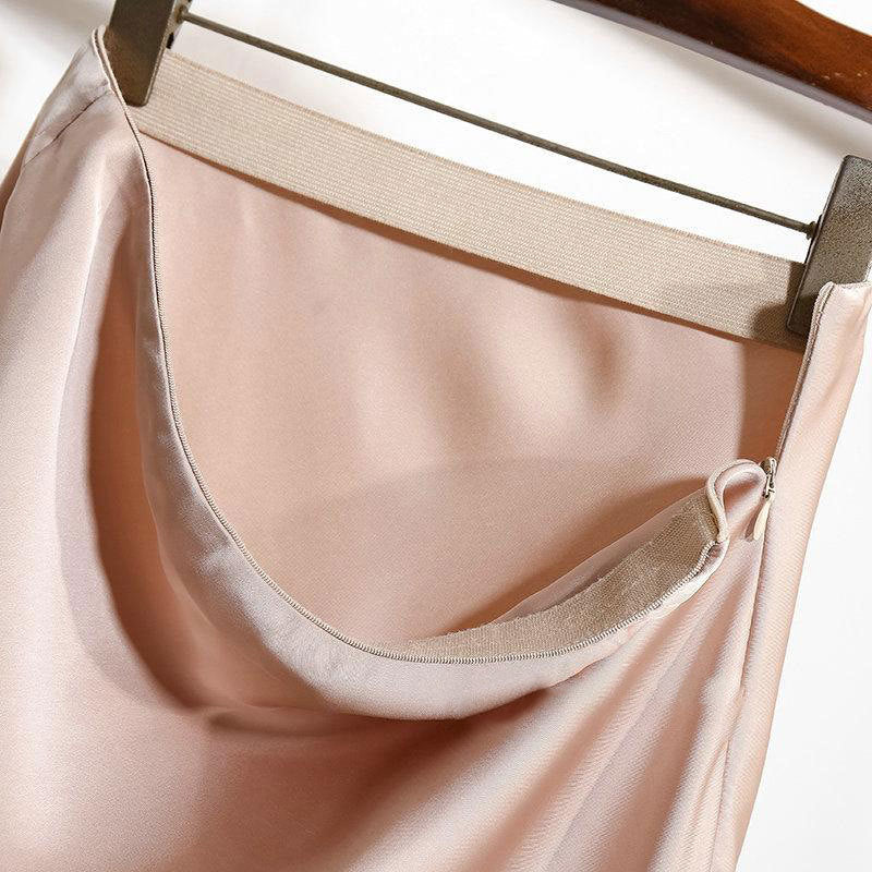 Onni | Trendy satin striped A-line skirt for women