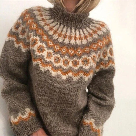 Imke | Comfortable Knitted Sweater with Pattern