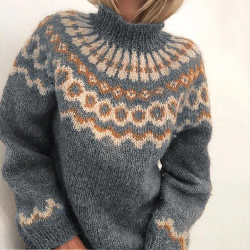 Imke | Comfortable Knitted Sweater with Pattern