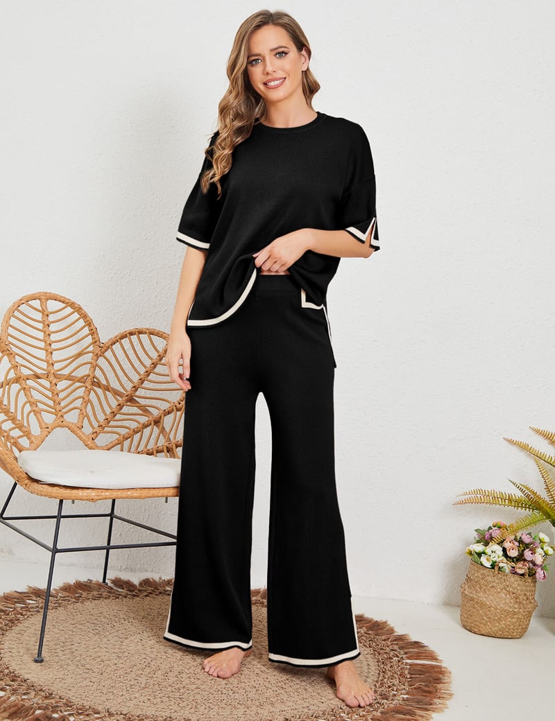 Classy Elastic Knit Lounge 2 Piece Set