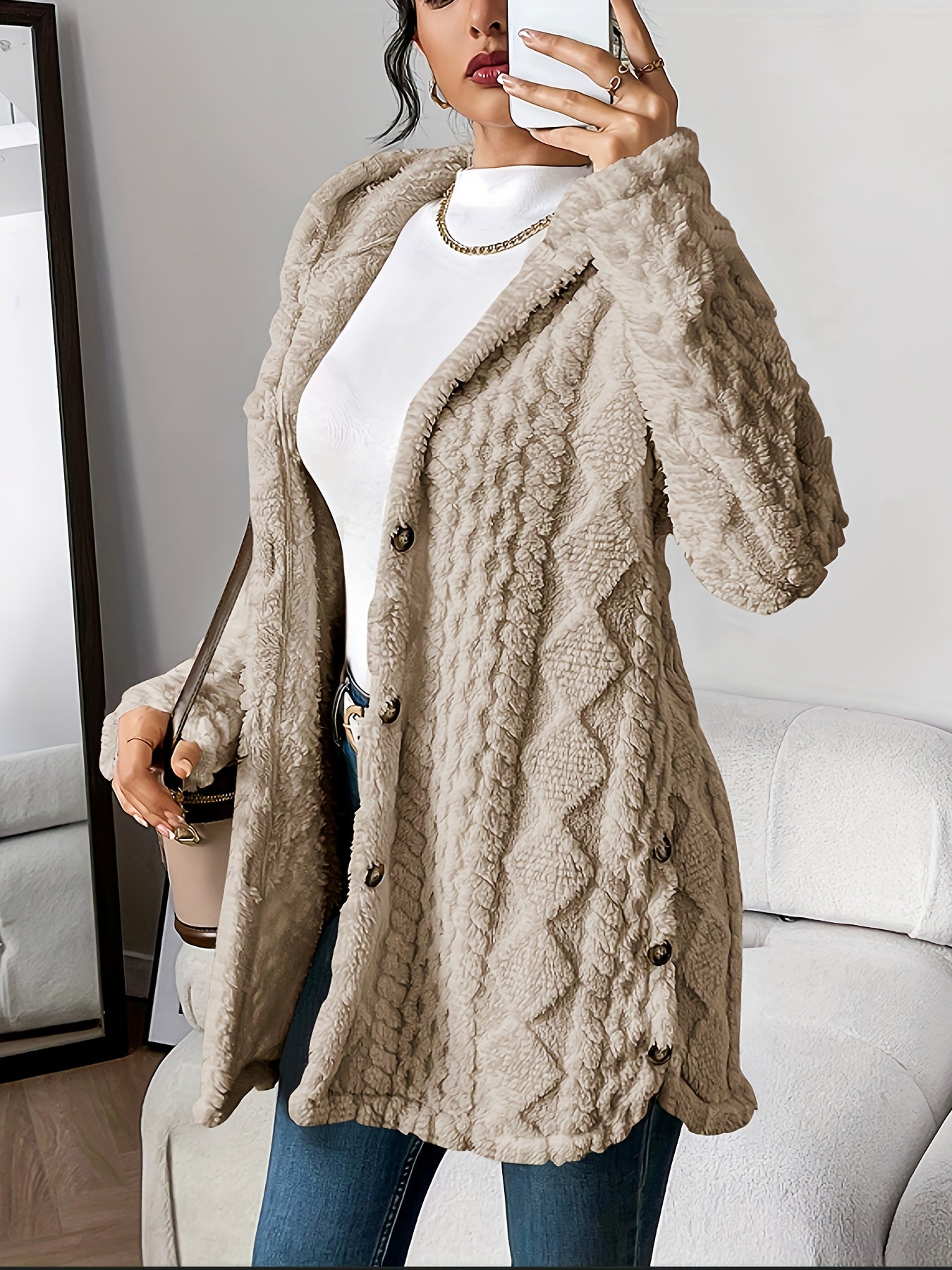 Flufféa™ Button Cozy Coat