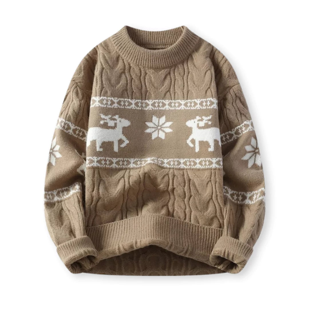 Nordica™: Luxury Christmas sweater with reindeer motif