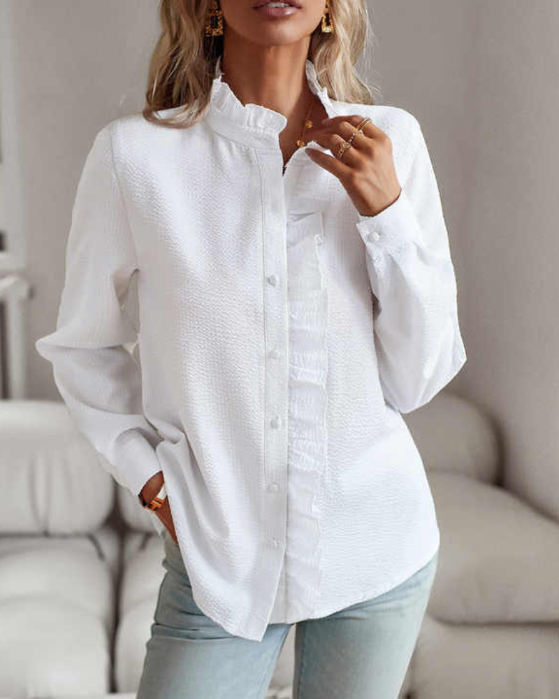 Casual blouse with ruffles | Onni