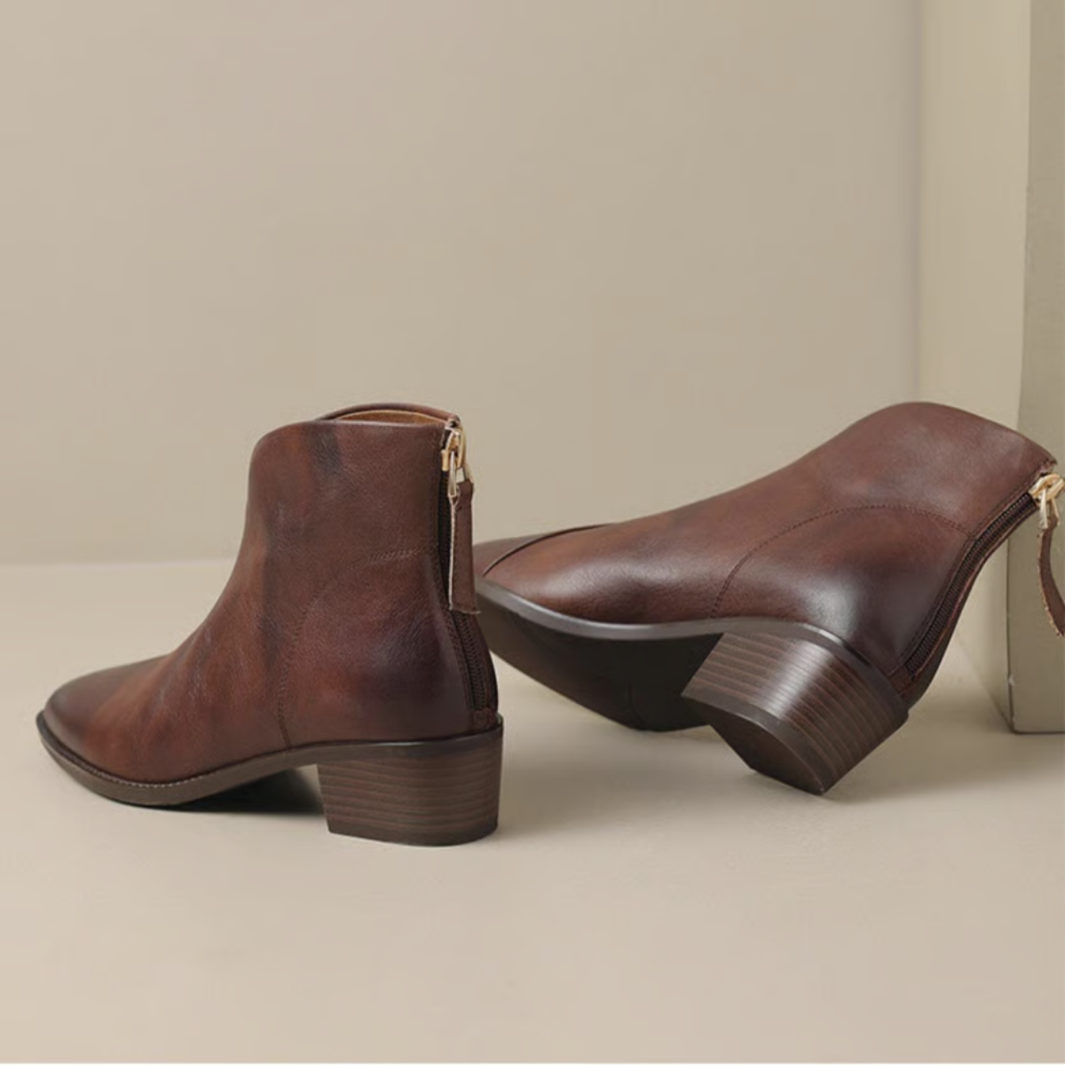 Luna - Leather Midi Boots