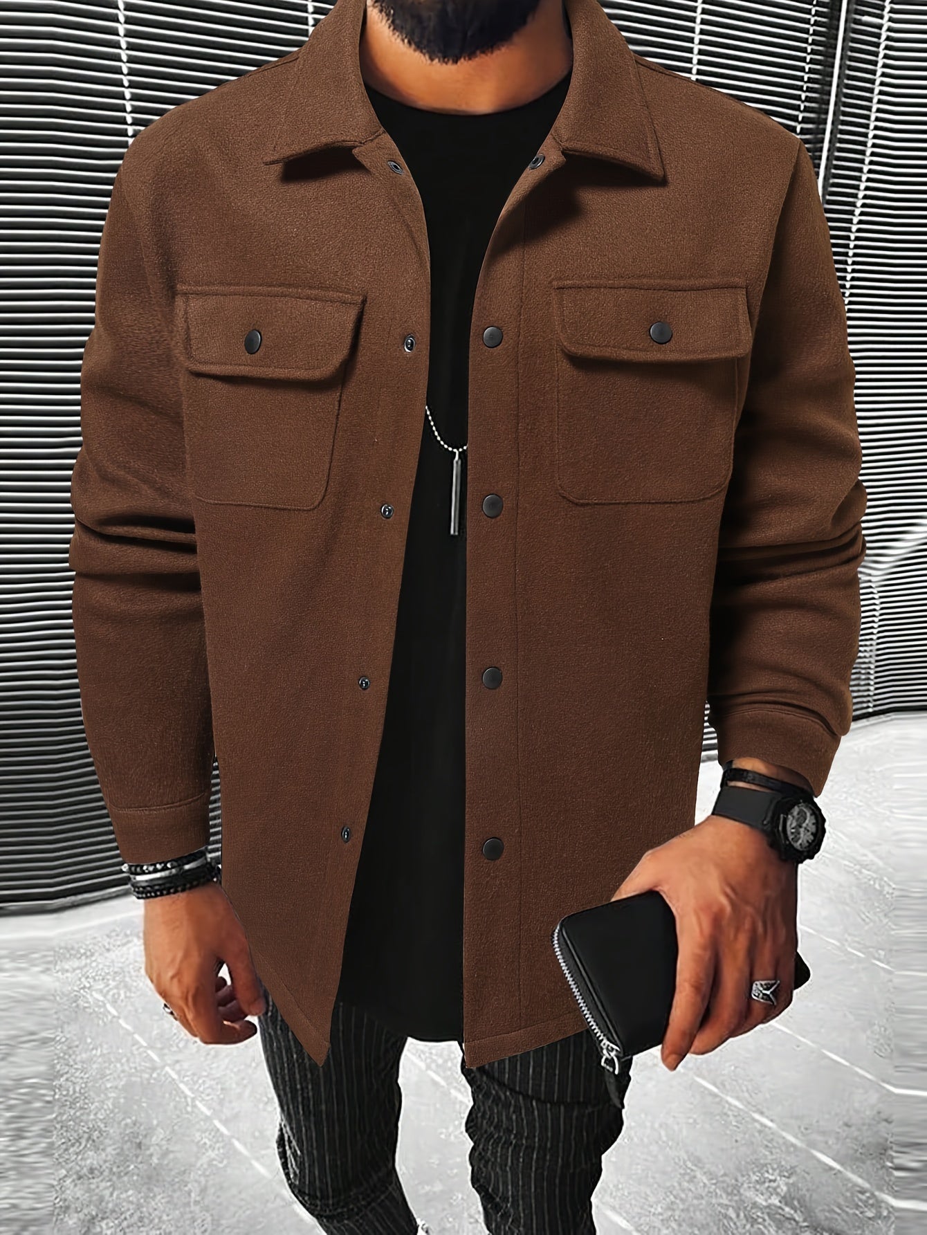 Joris™ Casual Polyester Shirt Jacket