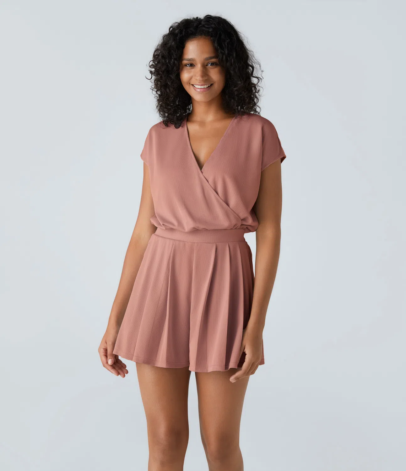 Helly | Women's short casual jumpsuit with V-neck