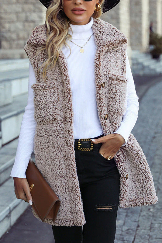 Daniela - Fleece vest with buttons