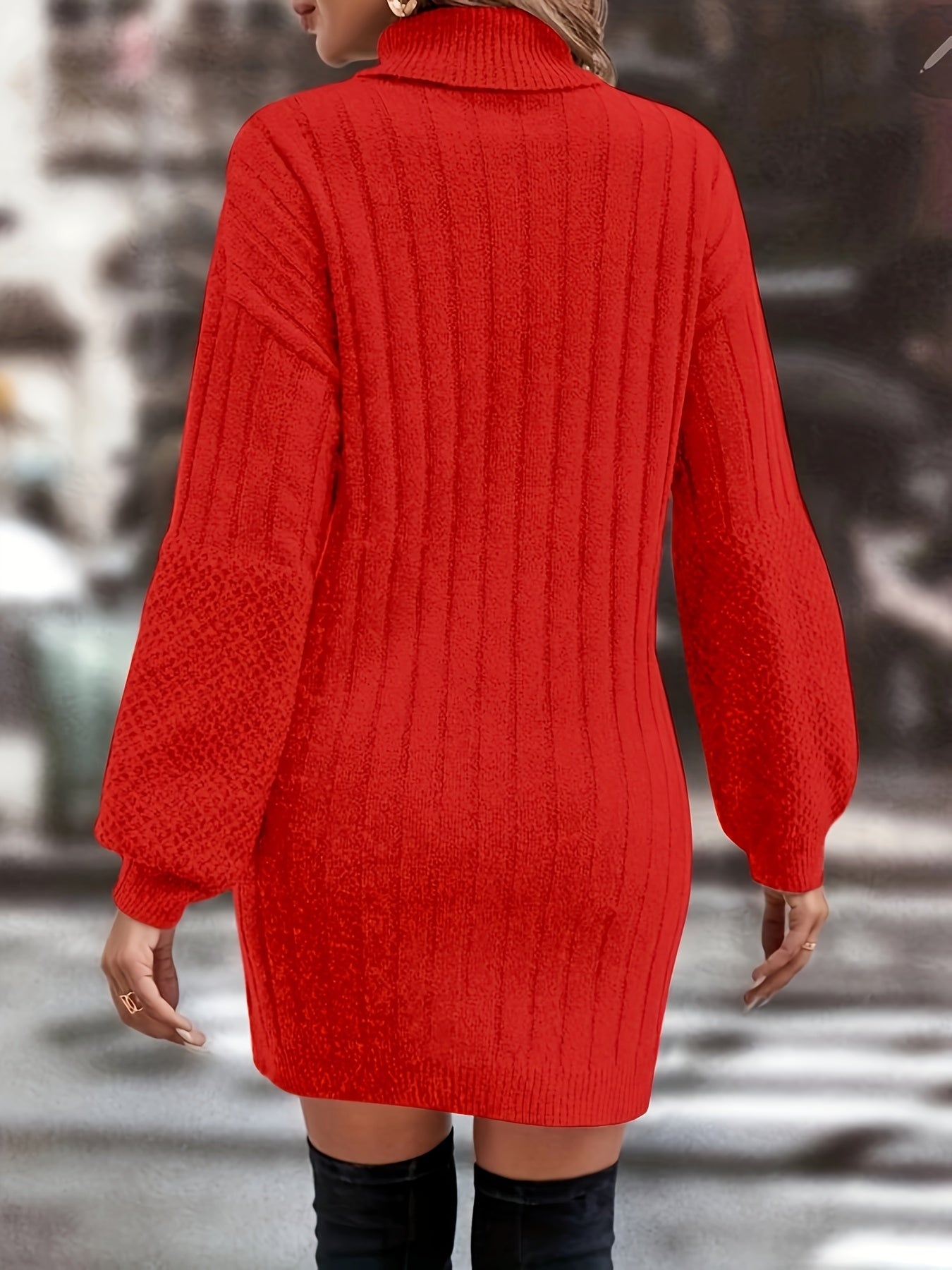 Clara™ Knitted Turtleneck Dress