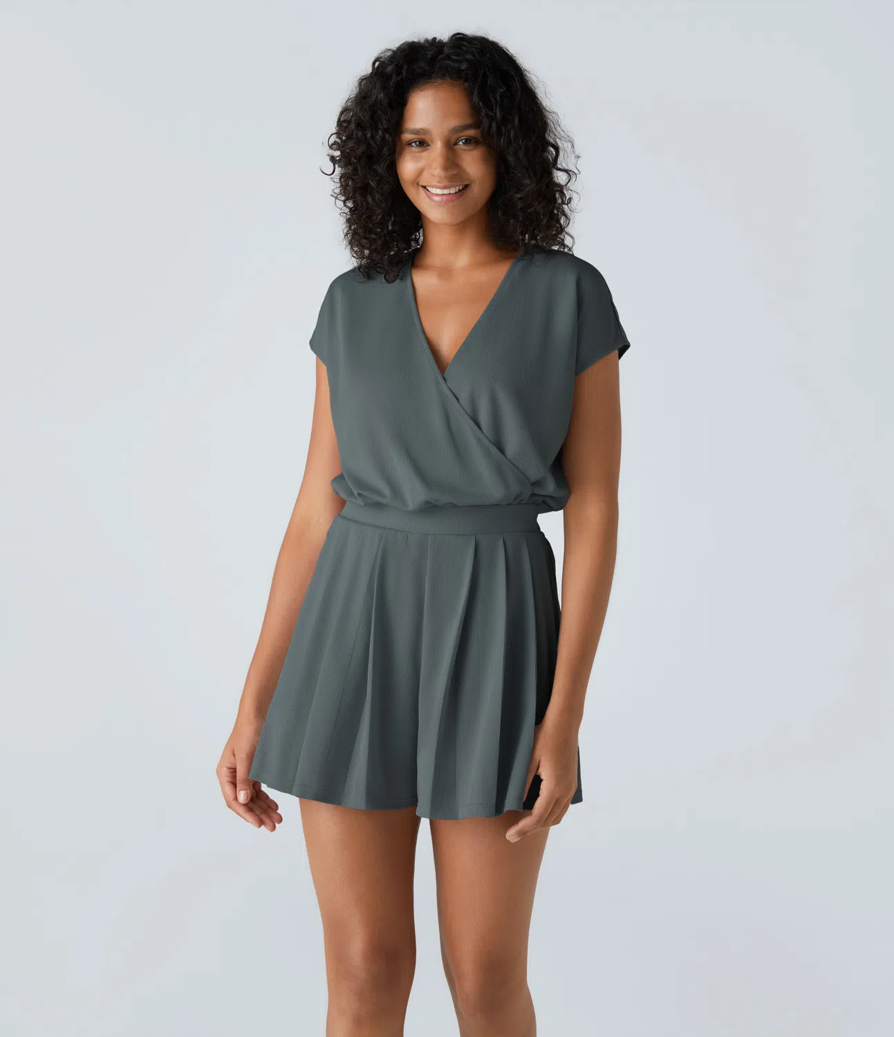 Helly | Women's short casual jumpsuit with V-neck