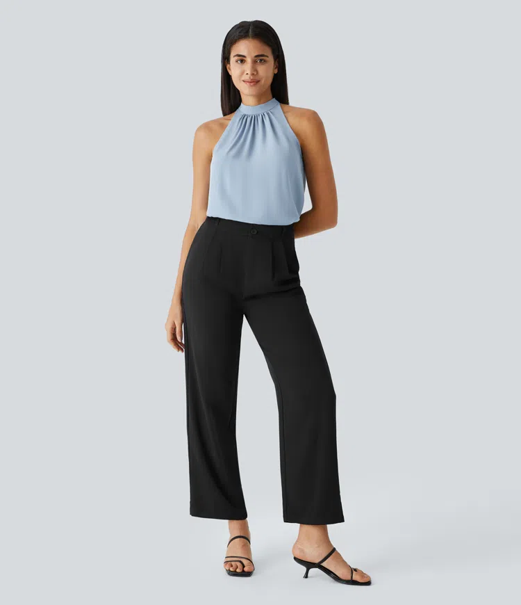 Kelly | Women's halter blouse with back