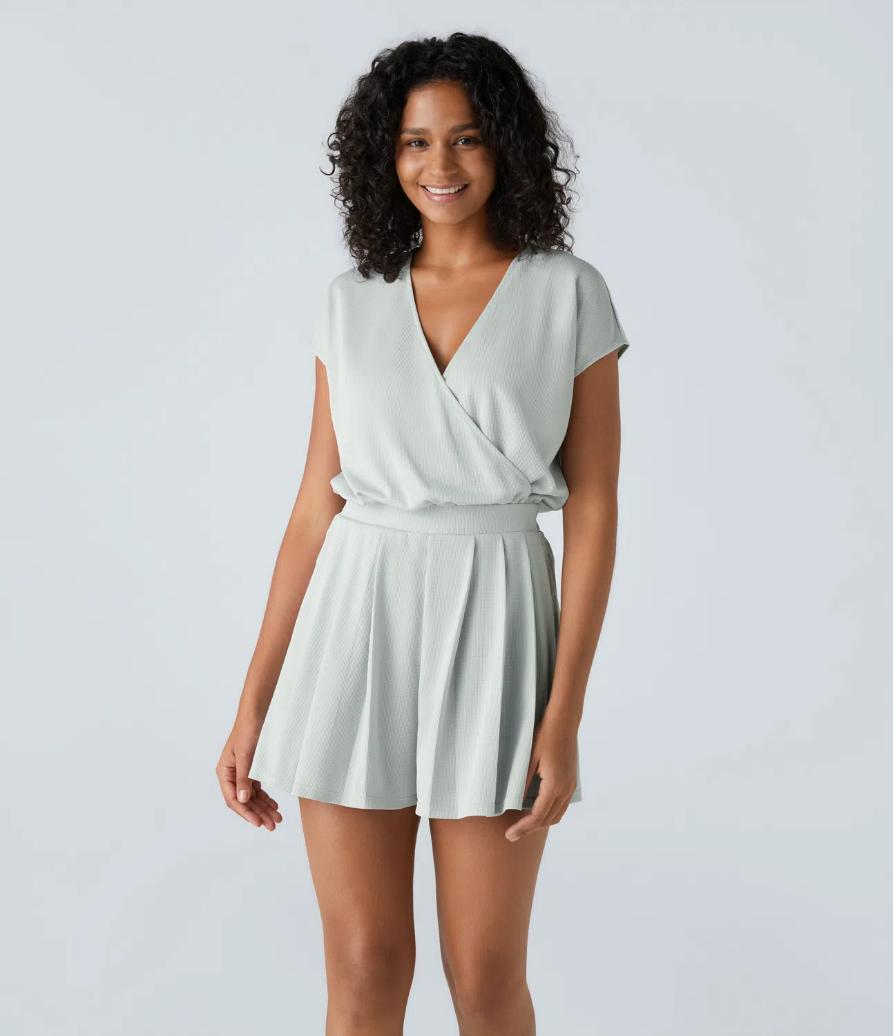 Helly | Women's short casual jumpsuit with V-neck