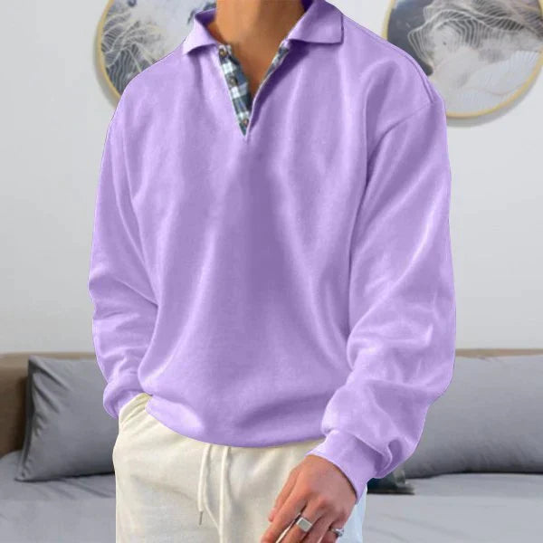 Men's Casual Polo Sweater | Ocean