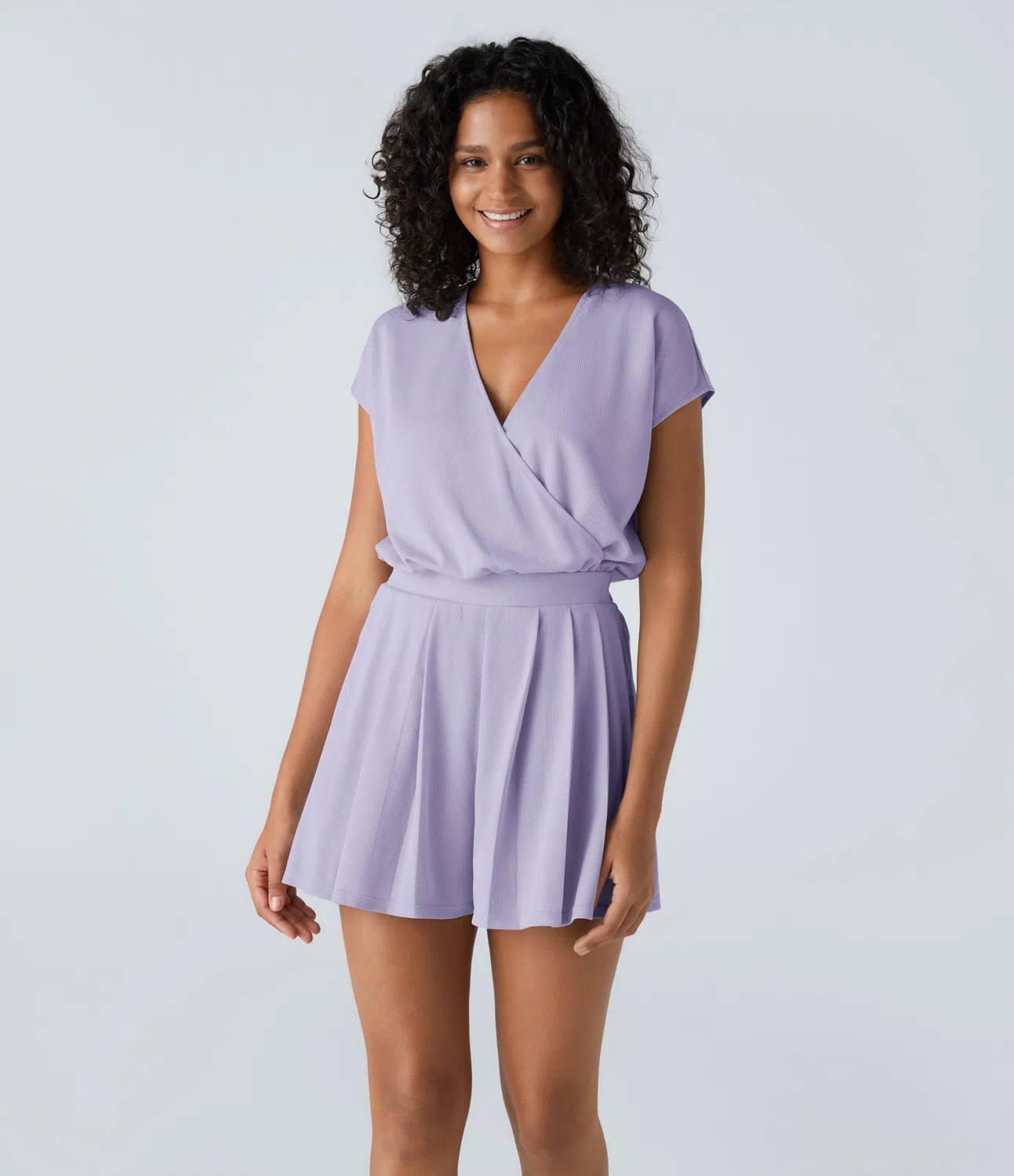 Helly | Women's short casual jumpsuit with V-neck
