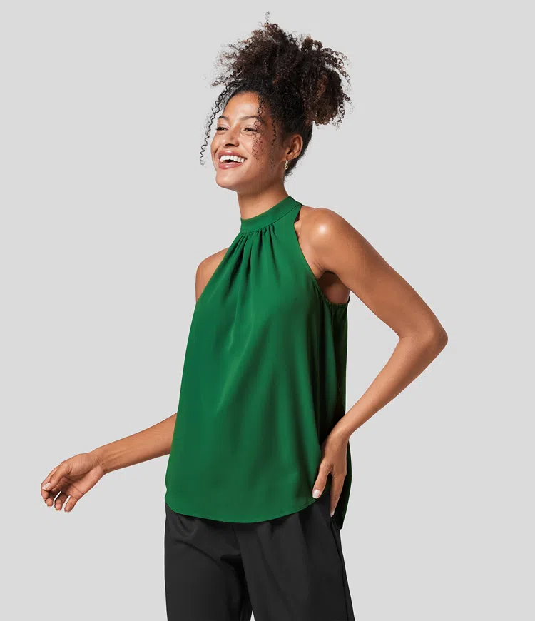 Kelly | Women's halter blouse with back
