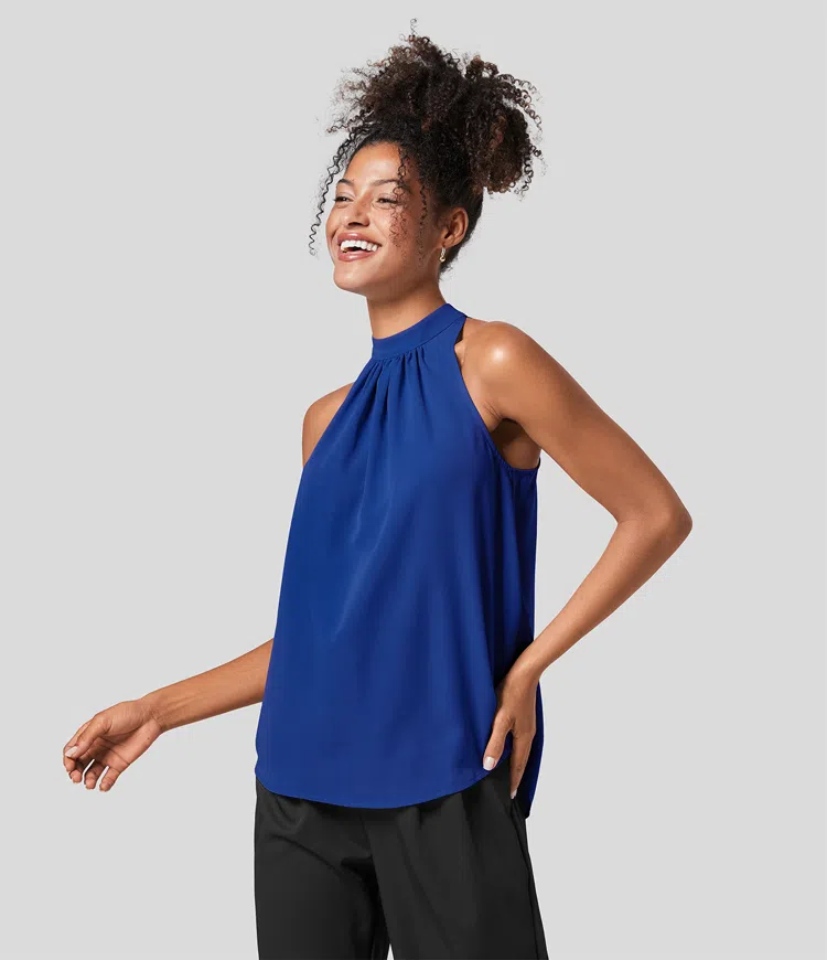 Kelly | Women's halter blouse with back
