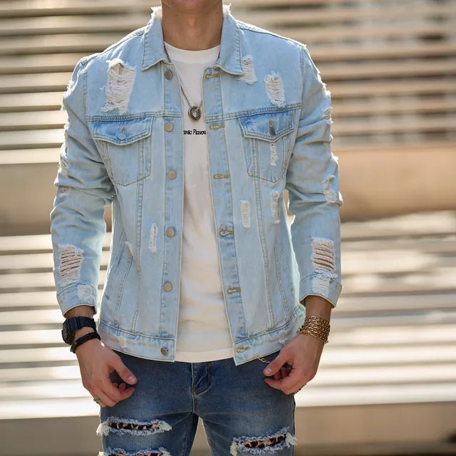 Tristan | Rugged Denim Jacket Men