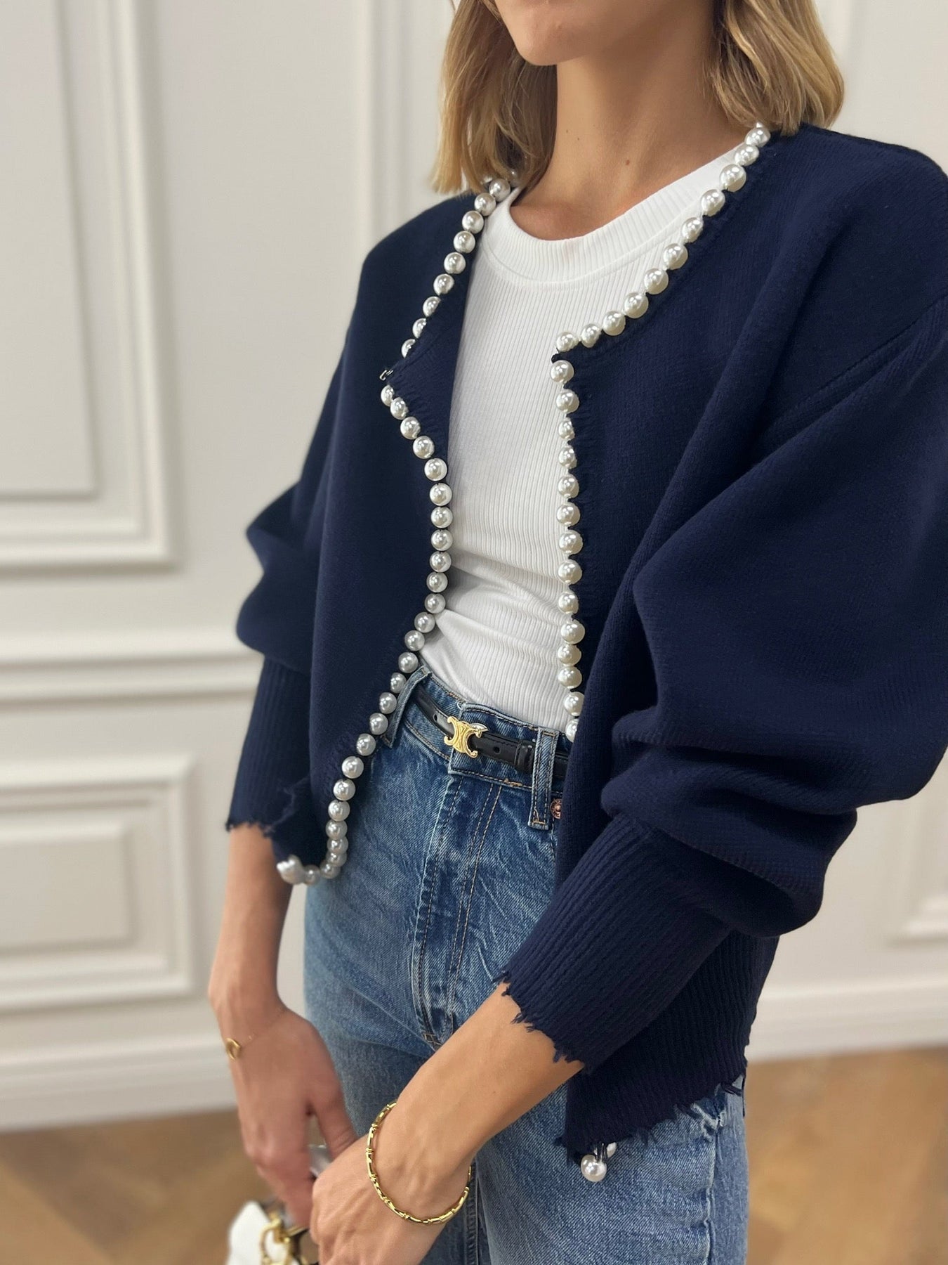Amélie – Cardigan with Pearls
