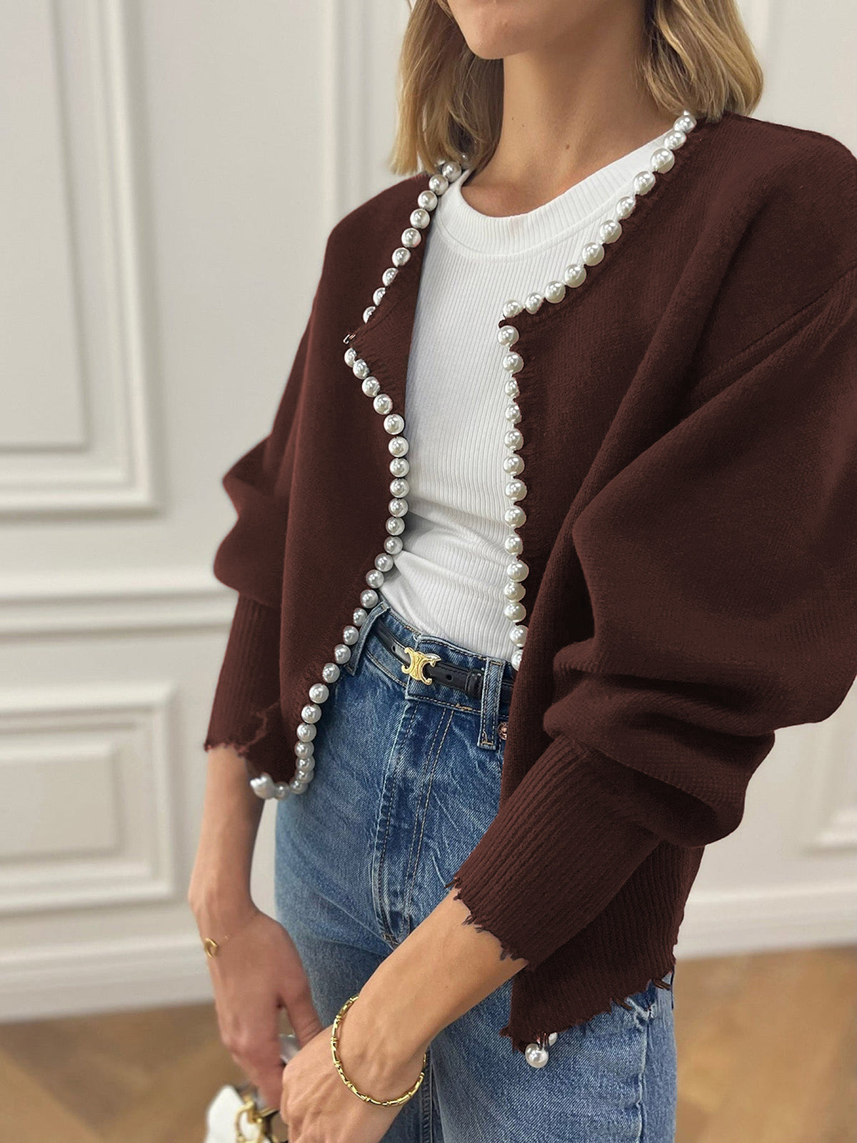 Amélie – Cardigan with Pearls