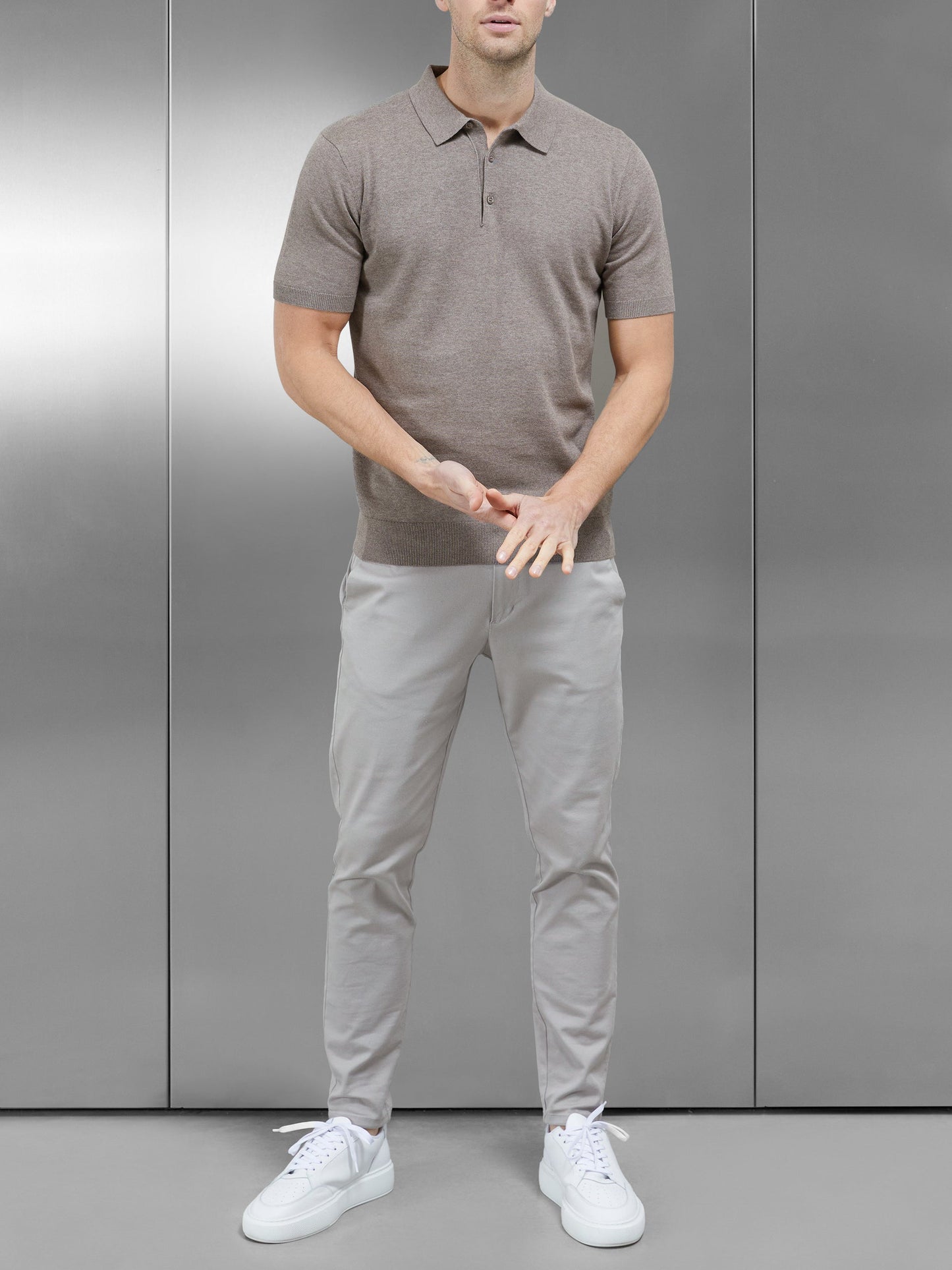 Ivo | Cotton knitted polo shirt