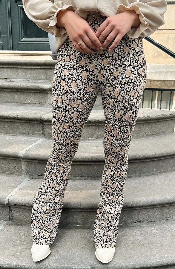 Chelsea | Flared Floral Trousers for Women