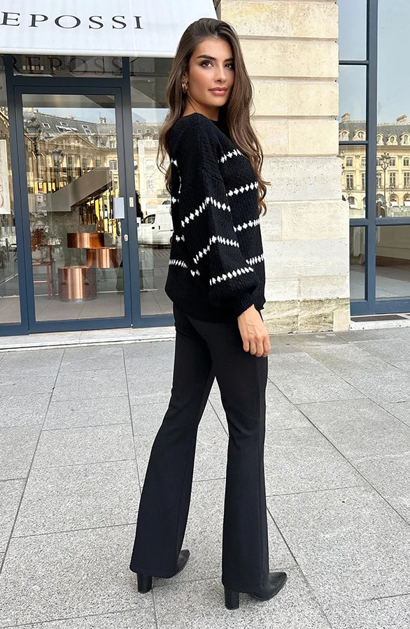 Arabella | Detailed Flared Pants for Women
