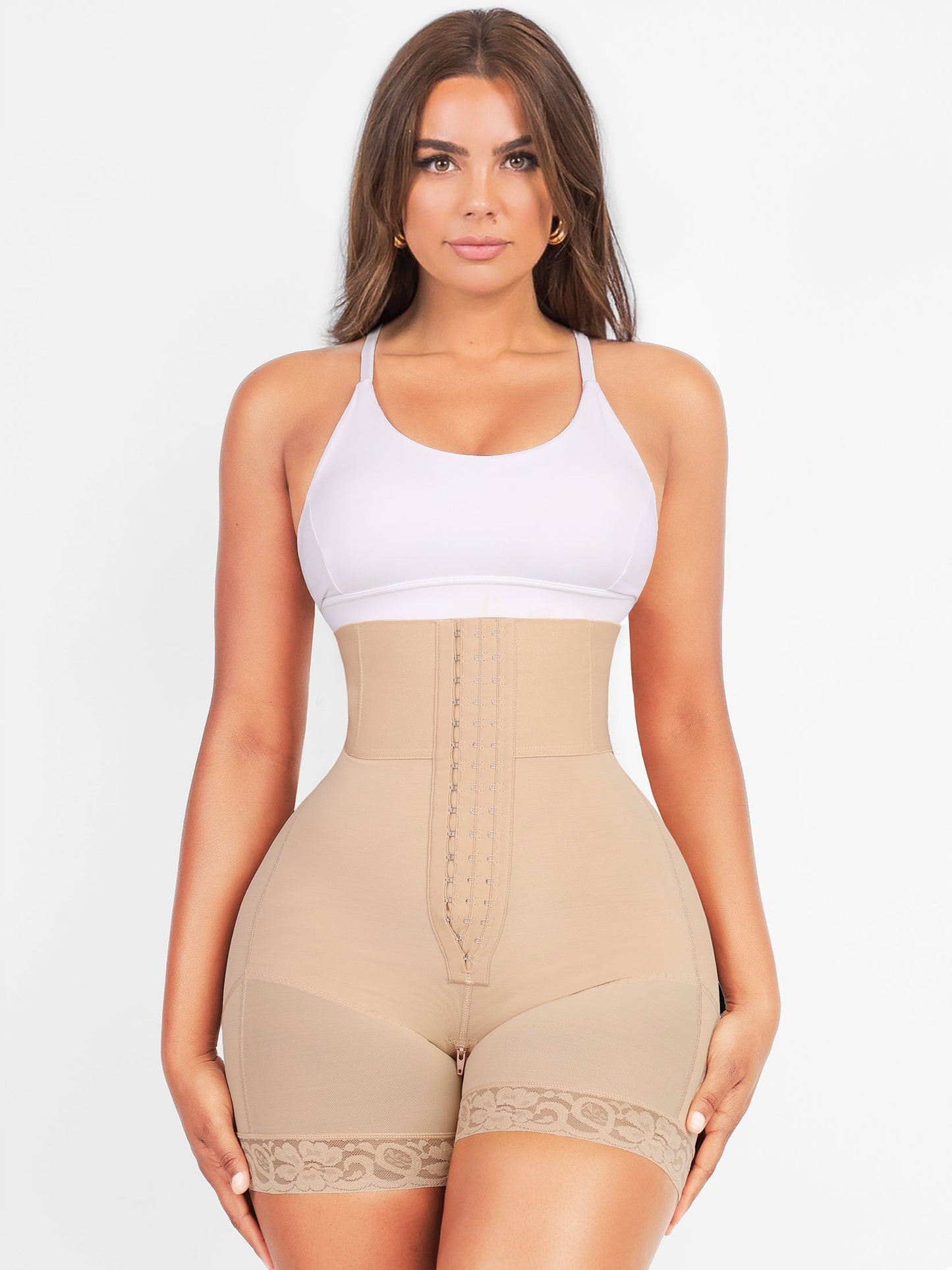 Valentina™ Shaper - Fitted Body Shaper 3 Rows of Hooks and Bones