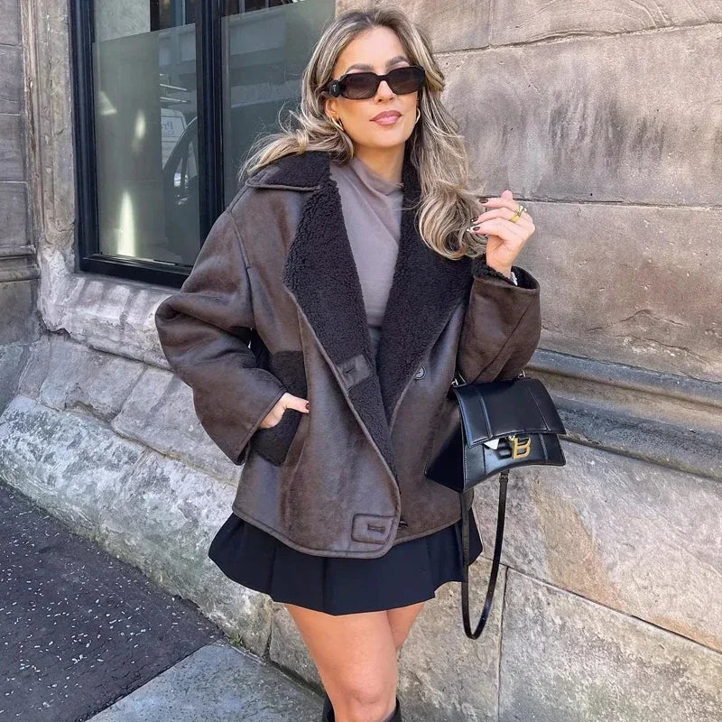 Unny | Thick Faux Leather Women's Jacket