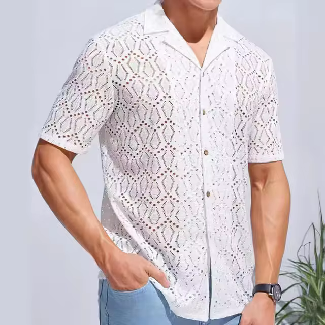 George | Men's Breathable Summer Knitted Shirt