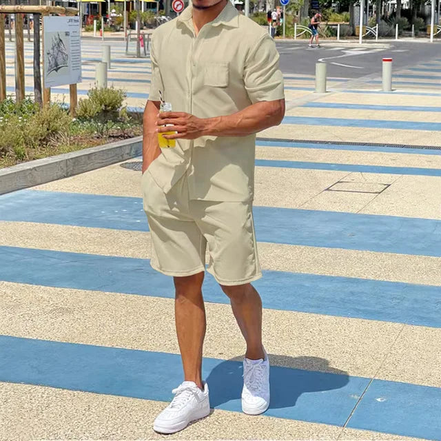 Kejo | Men's Summer Clothing Casual Vest Shorts Sports Men Sets Luxury Shirt for Men
