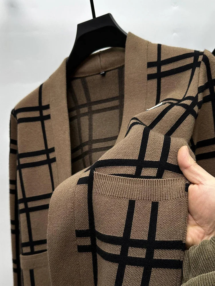 Cameron | Men's Embroidered V-Neck Sweater