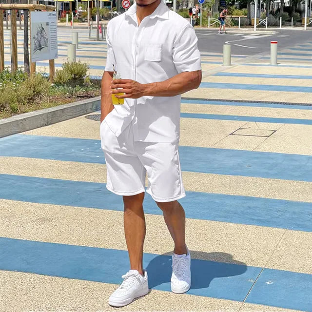 Kejo | Men's Summer Clothing Casual Vest Shorts Sports Men Sets Luxury Shirt for Men