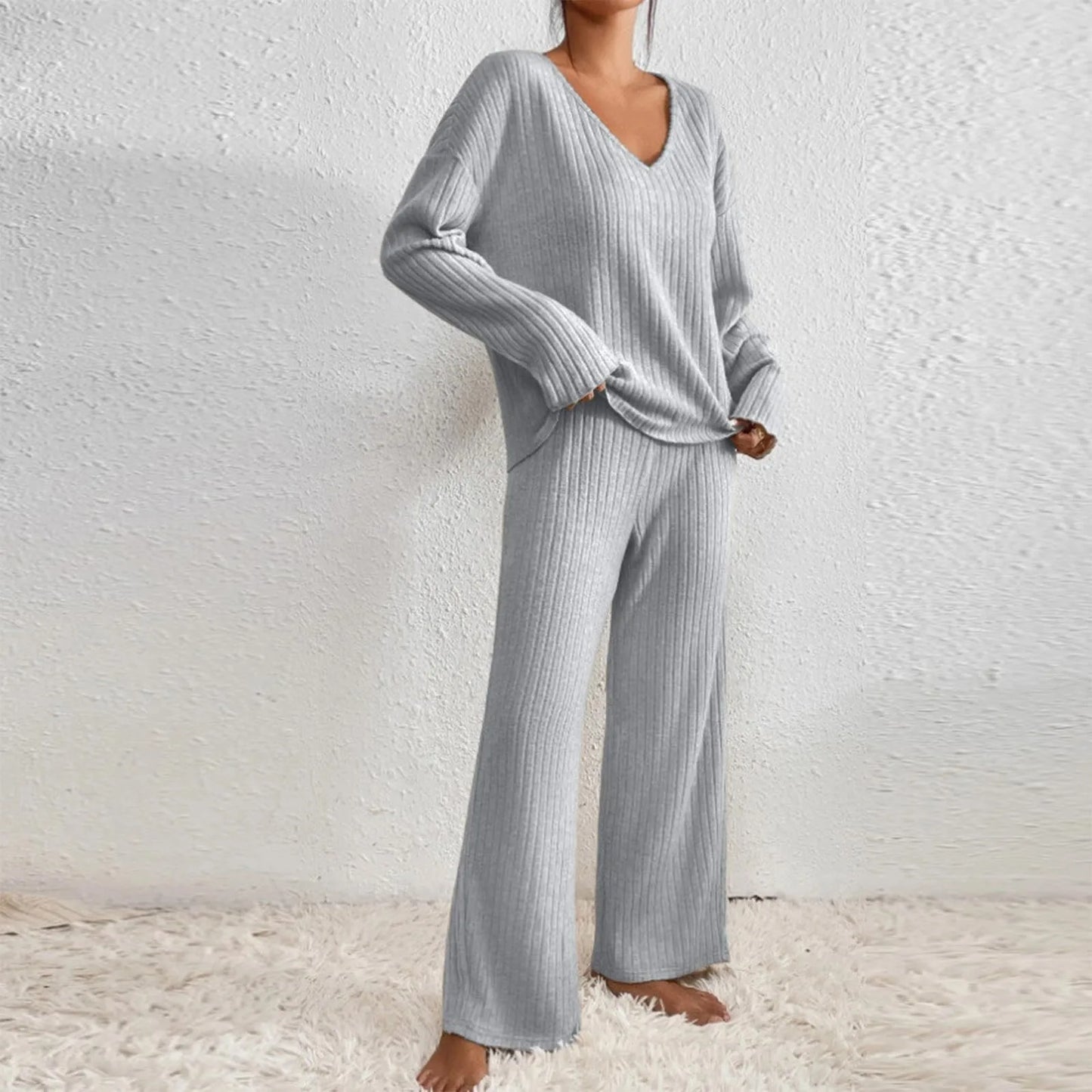 Romy | Comfortable ribbed set