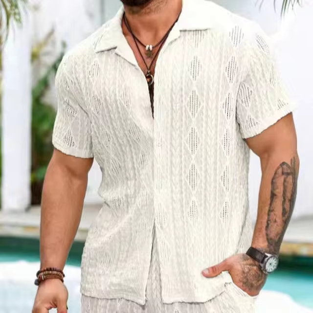 George | Men's Breathable Summer Knitted Shirt