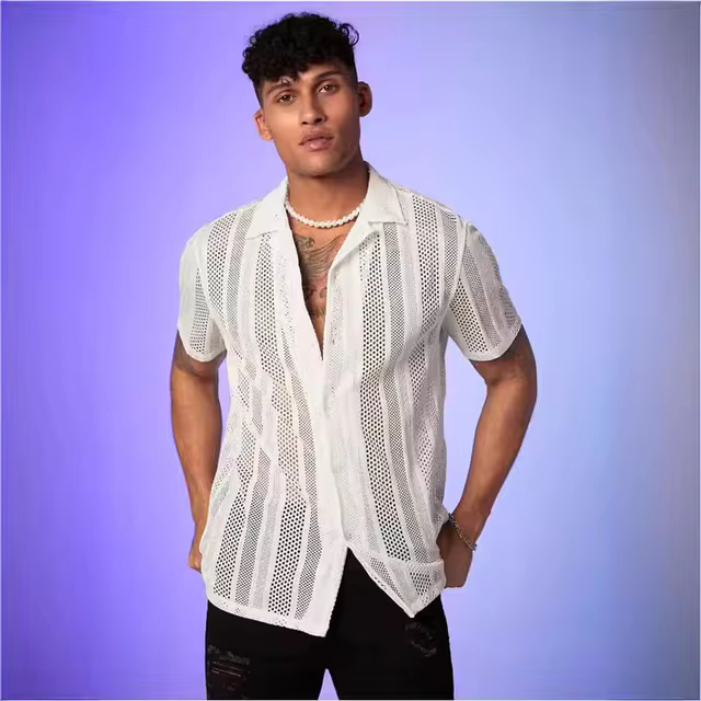 George | Men's Breathable Summer Knitted Shirt