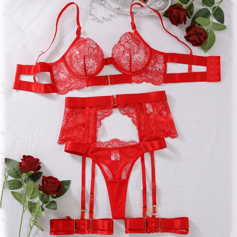 Isadora™ | Seductive Lingerie Set with Floral Embroidery