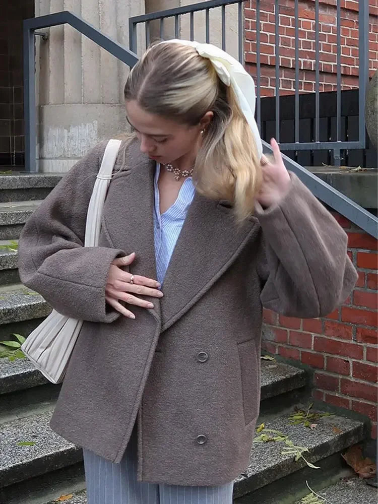 Iris | Double-Breasted Wool Coat For Jacket