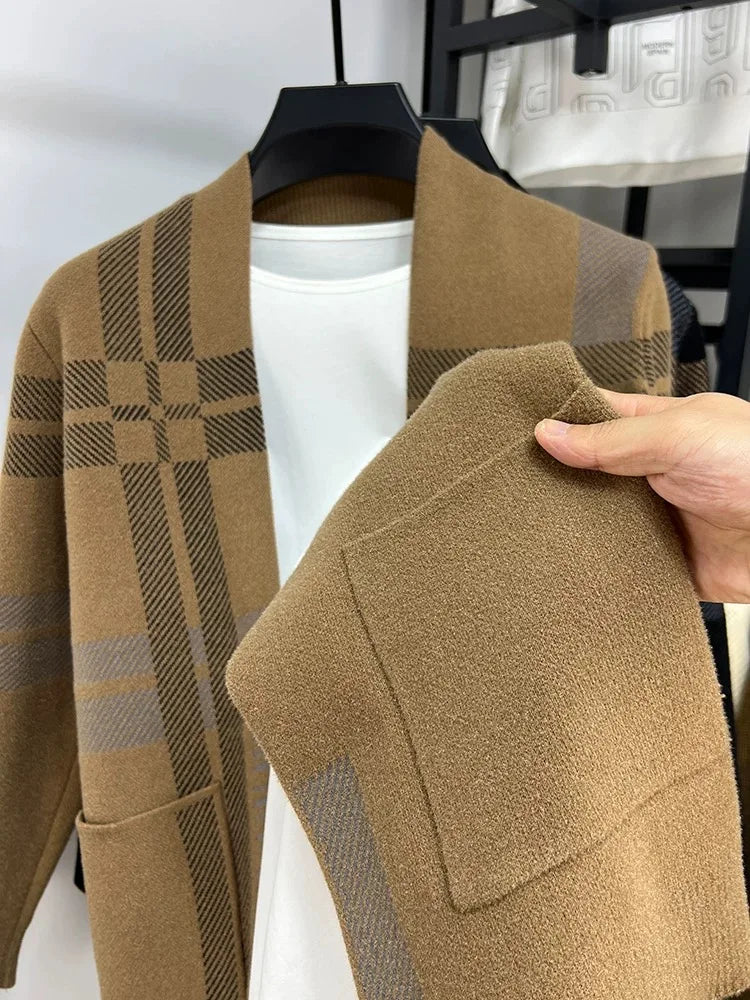 Bakir | Casual striped knitted men's jacket