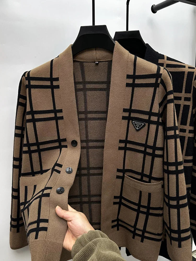 Cameron | Men's Embroidered V-Neck Sweater