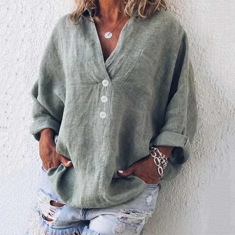 Natasha | Chic linen blouse